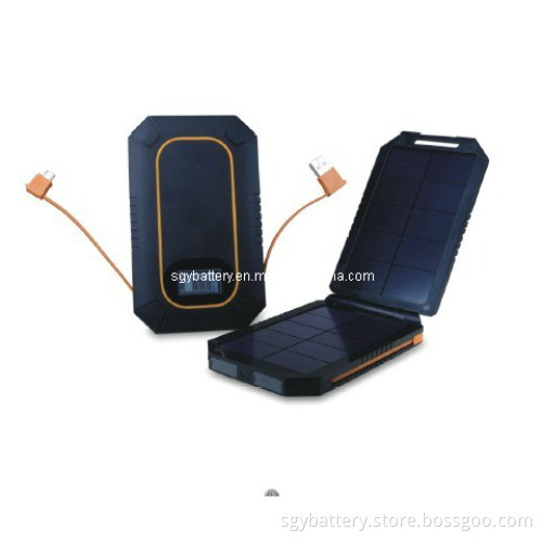 6000mAh Three Output Mobile Multi Solar Charger Power Bank (SGY54-BH)
